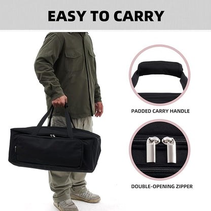 Padded Carry Bag for Cuisinart CGG-180 Propane Grill with VersaStand, Portable Gas Grill Carry Case with Pocket for BBQ Accessories (Case Only)