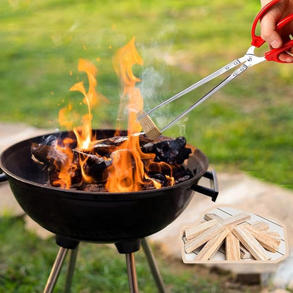 Mini Fire Stick Tongs Pellet Scoop Set Compatible with Solo Stove Mesa/XL, Tabletop Fire Pit Accessories, Mini Firewood Grabber & Pellet Handling Tool
