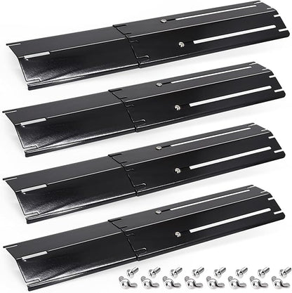 Adjustable Grill Heat Plates For Nexgrill, Dyna Glo, Charbroil, Brinkmann Grill Replacement Parts, Universal Heat Shields, Heat Tents, Burner Covers, Grill Guard, Heat Deflector, Heat Diffuser 4 Pack.