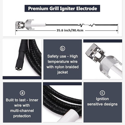 Emitter Plates Grill Parts for Charbroil Commercial 463241313, 463241314, 463241013, Cooking Grates, Heat Shield, Burner, Ignitor for Charbroil Commercial Tru Infrared Grill Replacement Parts 3 Burner