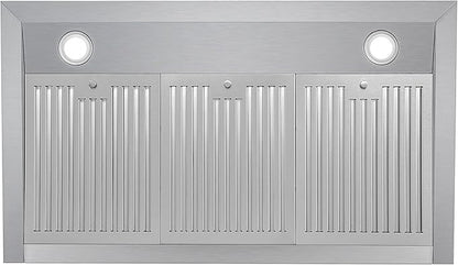 COSMO UMC36 36 in. Haven Collection 380 CFM Ducted Under Cabinet Range Hood, LED Lights, Touch Controls, Stainless Steel