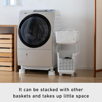 Like-it │SCB-6 │Daily use inside or outside. | Movable handles make it easy to carry around | Portable large basket for kitchen, laundry and kids room | 18.7 x 12.2 x 15.47" | White | 10.57 gal
