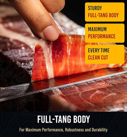 Bright Hobby Brisket Knife - 12" Premium BBQ Carving Knife Full Tang Razor Sharp - Gift for Dad From Wife, Son, Daughter