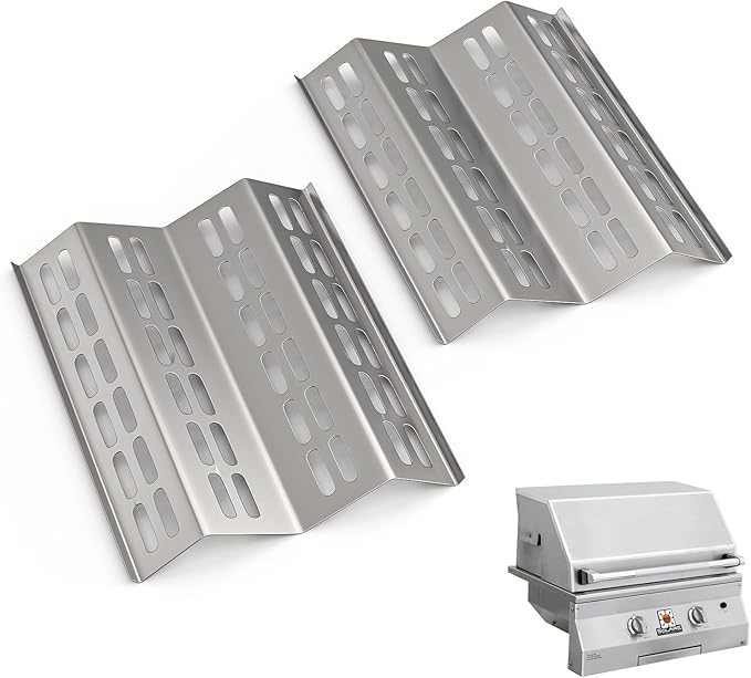 SafBbcue Heat Plates for AGBQ-27G Grill, Heat Plates Flame Tamer for Solaire 27-Inches Grill, 2 Pack Stainless Steel Replacement Parts for Solaire Grill(SOL-2786R)
