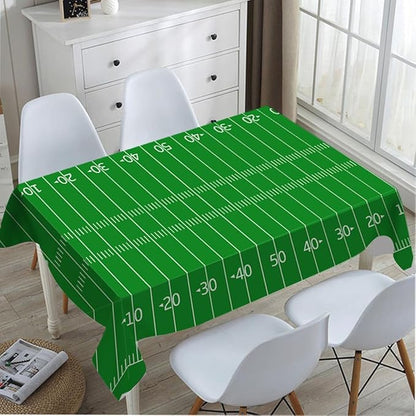 TKS MITLAN American Football Field Tablecloth 60x84 Inch Rectangular Green Lawn Sport Football Field Oblong Table Cloth Kitchen Table Decorations for Home Dinner Party