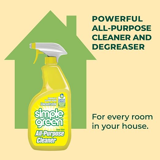 Simple Green All-Purpose Cleaner, 32 Fl Oz (Pack of 3), Lemon, 96 Fl Oz