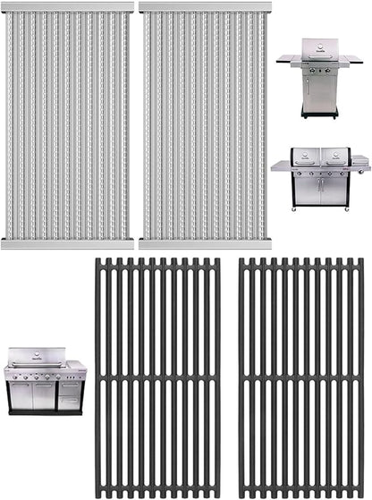 Replacement Parts for Charbroil Grill Grates G369-0030-W2 & Emitter Plates G362-2100-W1 Charbroil TRU-Infrared 463644220 463642316 Grill Parts Replacement 463632320 463675016 463675016P1 466642316
