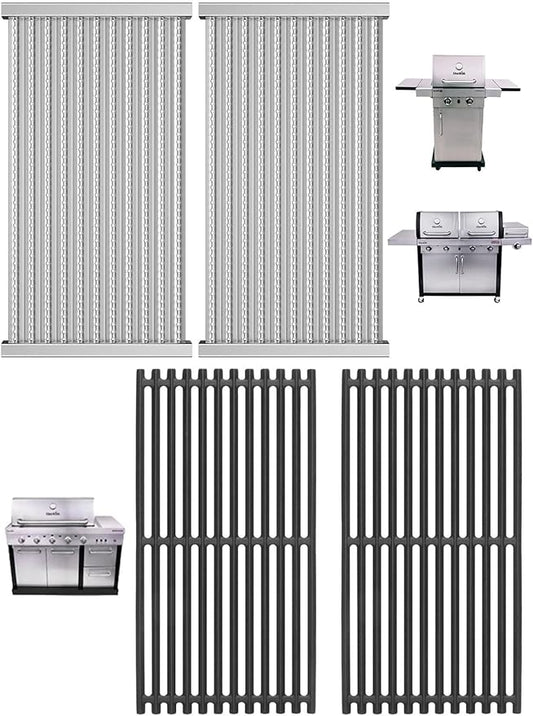 Replacement Parts for Charbroil Grill Grates G369-0030-W2 & Emitter Plates G362-2100-W1 Charbroil TRU-Infrared 463644220 463642316 Grill Parts Replacement 463632320 463675016 463675016P1 466642316