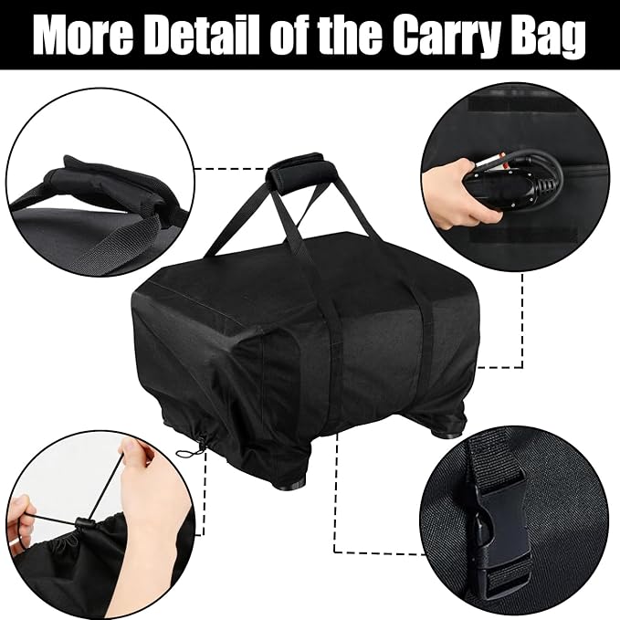 Pizza Oven Carry Cover for Ninja Artisan Outdoor Pizza Oven MO200 Series MO201, Carry Case with Durable Handle & Power Cord Storage Pocket