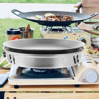 DOITOOL 28cm Portable Outdoor Charcoal Grill with Non-stick Tray, Disposable Mini Bbq Stove for Camping, Picnic, and Backyard Barbecue, Includes Random Color Cleaning Brush