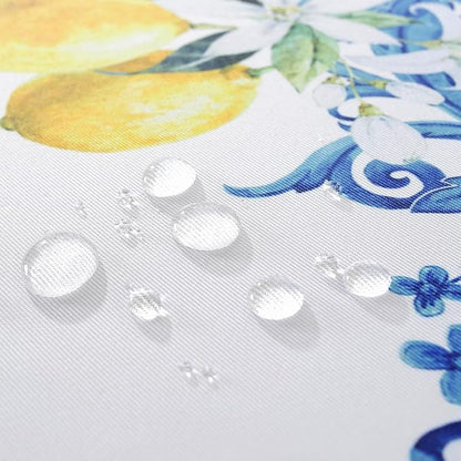 SASTYBALE Lemon Tablecloths, 60 x 84 Inch Rectangle, White | Summer Tablecloths for Rectangle Tables, Spill-Proof Stain-Resistant Fabric for Dining, Party, Picnic, Indoor, Outdoor