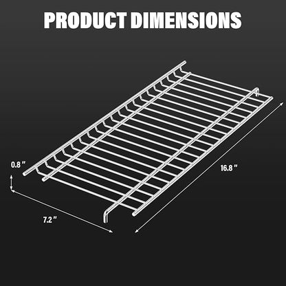Utheer Stainless Steel Warming Rack for Nexgrill 720-0864 720-0864R Gas Grills, 16.8" x 7.2" Stainless Steel Upper Warming Rack Replacement for Nexgrill 2 Burner Grill