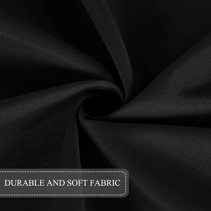 SARAFLORA Outdoor and Indoor Tablecloth -60x84 inch Black, Wrinkle Free Washable Waterproof Table Cloth with Umbrella Hole and Zipper Rectangle Table Cover for Spring/Summer/Patio/Picnic/BBQS/Party