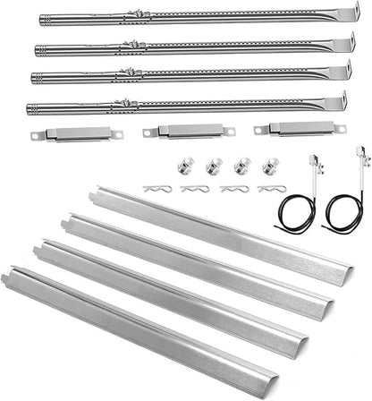 JCLMER Grill Replacement Parts for Charbroil Performance 4 Burner 463365021 | Stainless Steel, with Crossover Tube, Igniter, Heavy Duty, Easy Install, Works Like New, Uniform Heating, Enjoy BBQ Time