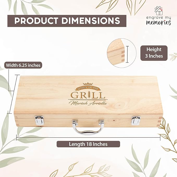 BBQ Grill Accessories Set, 11 Pcs Grill Accessories Grilling Gifts for Men, Stainless Steel Grill Tools for Camping Barbecue, BBQ Accessories Gifts for Dad, BBQ Set for Him
