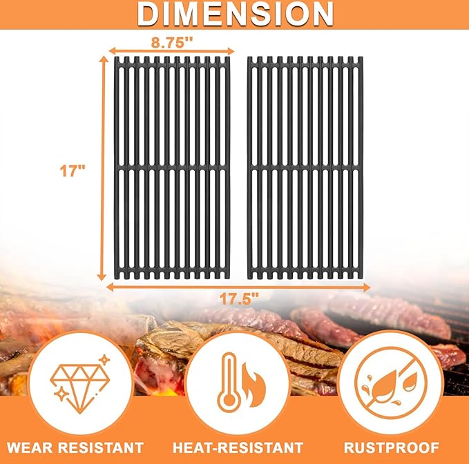 Replacement Parts for Charbroil Grill Grates G369-0030-W2 & Emitter Plates G362-2100-W1 Charbroil TRU-Infrared 463644220 463642316 Grill Parts Replacement 463632320 463675016 463675016P1 466642316