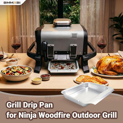 Grill Drip Pan Grease Tray for Ninja Woodfire Outdoor Grill OG701 OG751 OG700 Series, Non Disposable Grease Catch Tray for Ninja 7-in-1 Woodfire Grill Smoker Air Fryer，OG701 OG751