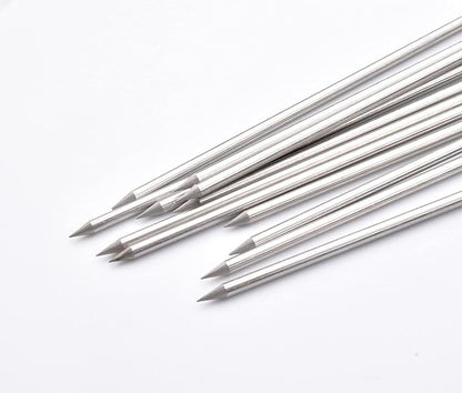 12 Inch Long Metal BBQ Kabob, Stainless Steel Skewers Shish Kebab Skewers 30 Pack (12Inch BBQ Skewers-30p)