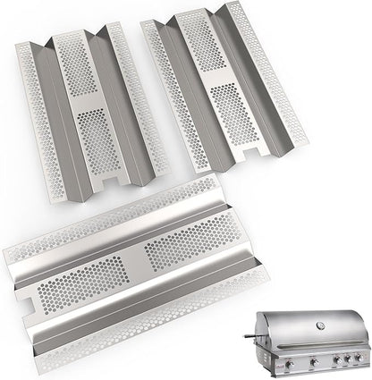 SafBbcue Heat Plates Replacement for Blaze BLZ-3PRO-LP, BLZ-3PRO-NG, BLZ-4PRO-LP, BLZ-4PRO-NG Gas Grill, Flame Tamer for Blaze 3/4 Burner Grill, Stainless Steel Heat Shield, 3 Pack