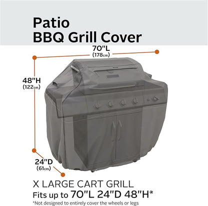 Classic Accessories Ravenna Water-Resistant 70 Inch BBQ Grill Cover, Dark Taupe