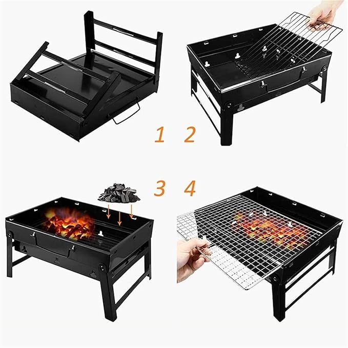 Gas grill Barbecue Grill Charcoal Grill Portable Folding BBQ Grill Barbecue Desk Tabletop Outdoor Smoker For Picnic