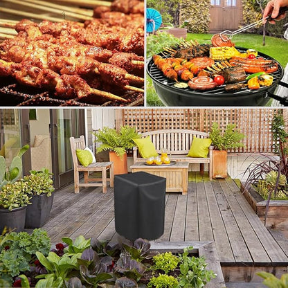 iCOVER Electric Grill Cover for 40in Vertical Smoker, Masterbuilt, for Charbroil, for Dyna Glo and More, Durable & Waterproof, 23L x 17W x 39H