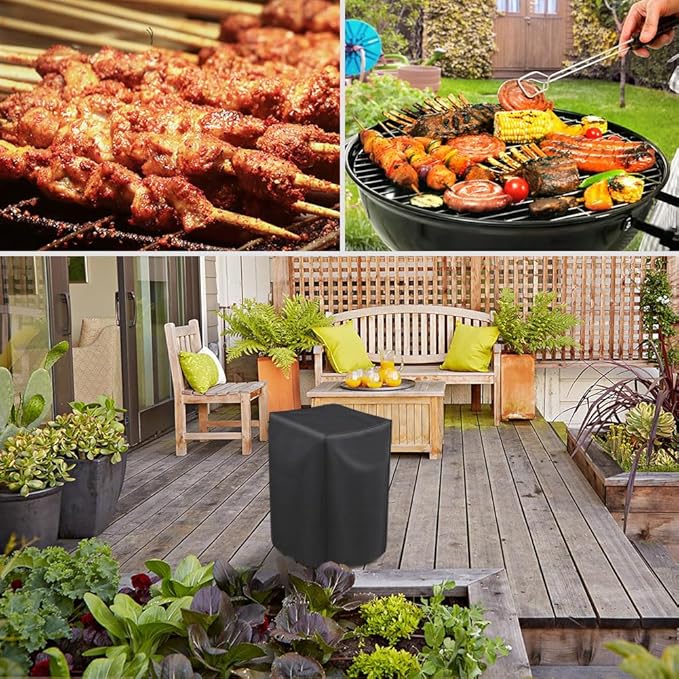 iCOVER 30in Electric Smoker Cover, Waterproof for Masterbuilt, Charbroil, Dyna Glo and More 30-Inch Vertical Smokers 18.5 L x 17.5 W x 33 H