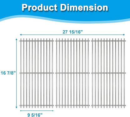 LS'BABQ Grill Replacement Parts for Charbroil 463436213, 463436214, 463440109, 463441312, 461442114, Master Chef 85-3100-2, 85-3101-0, Thermos 461442114, Cooking Grate and Heat Plate Tent Repair Kit
