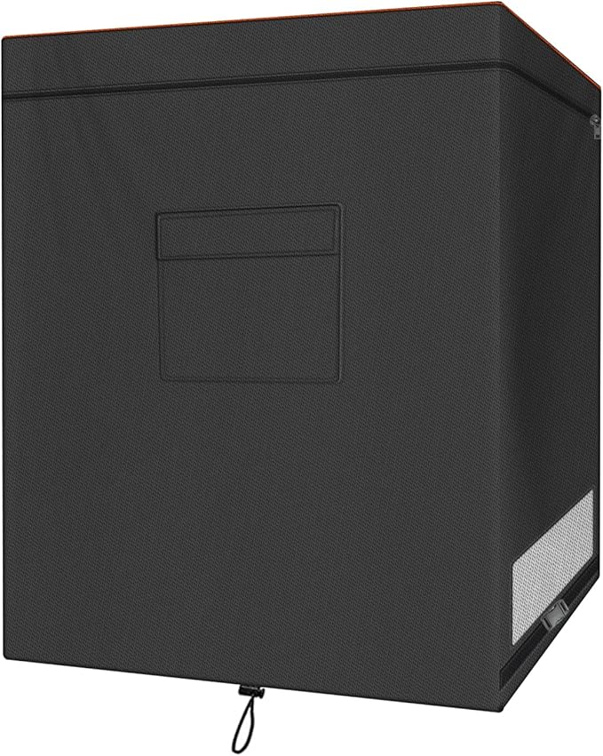 Chest Freezer Cover, Waterproof 420D Oxford Protective Outdoor Indoor Refrigerator Dust Cover with Zipper Fits 7.0 Cubic Feet Deep Freezer 38"L x 23"W x 34"H (Only Cover)