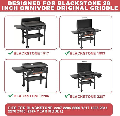 Upgrade Hinged Lid for Blackstone 28 Inch Omnivore Griddle 1517 1883 2206 2287 2269 2270 Grill, Flat Top Griddle Lid for Blackstone 5857 28" XL Griddle