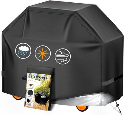 Aoretic Grill Cover, 65 inch BBQ Gas Grill Cover for Outdoor Grill, Charbroil Grill Cover Barbecue Waterproof, Anti-UV for Weber Char-Broil Monument, Dyna-glo Nexgrill Spun Polyester