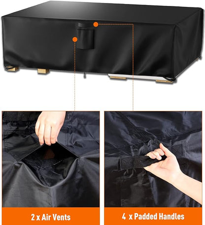 Ruimoy Patio Furniture Covers, Outdoor Furniture Cover Waterproof, General Purpose, Outside Table and Chair Covers, Heavy Duty 600D (90 Inch L x 62.2 Inch W x 28.3 Inch H)