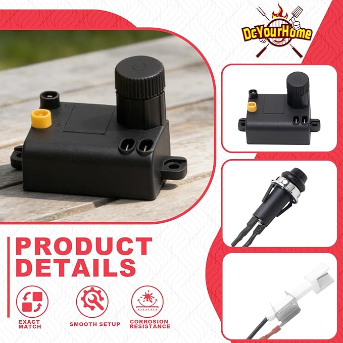 7642 Igniter Kit Replacement for Weber Ignition 69850 Weber Spirit Parts for Weber Spirit 210 & 310 SER, Spirit E310, E315,E210, E215, S210, S315 w/ Up Front Control Panels SP310, SX315 SMART Grills