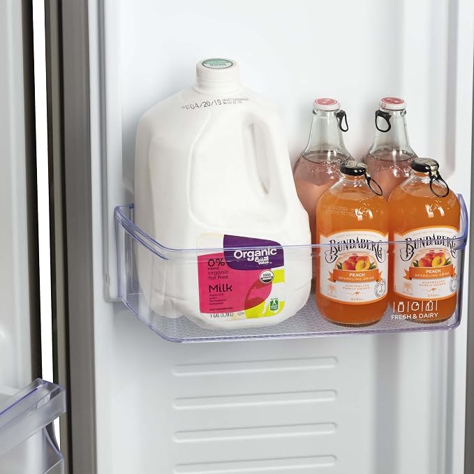 Hamilton Beach HBF1558 15.6 cu ft Counter Depth Full Size Refrigerator, Side Doors, Stainless