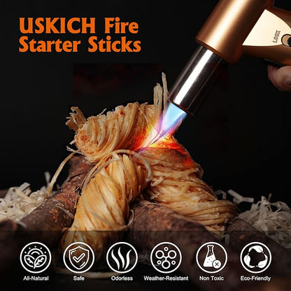 500Pcs Fire Starter - Natural Fire Starters for Campfires,Fireplace, Pellet Stove & Wood, Fire Pit, Smoker, BBQ, Chimney, Pizza Oven - Fire Starters for Grill, Charcoal Starter