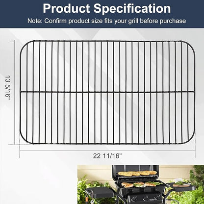 Criditpid Grill Replacement Parts for Expert Grill XG10-101-002-02 3 Burner Gas Grill, Cooking Grate & Stainless Steel Heat Plate Shields Kit for Expert Grill GBC1716W GBC2016W GBC2016WRS Grill Parts.