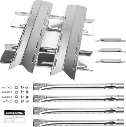 Grill Replacement Parts for Kenmore 146.34611410 146.05349710 146.46372610 146.34461410 146.10016510 146.16197210 146.16198211, Stainless Steel Heat Plate, Grill Burner, Crossover Tube