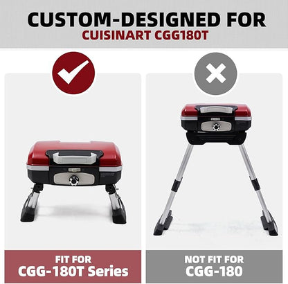 Carry Bag for Cuisinart CGG-180T/180TS/180TB Tabletop Propane Grill, Portable Gas Grill Carry Case with Propane Cylinder Pockets (Case Only)