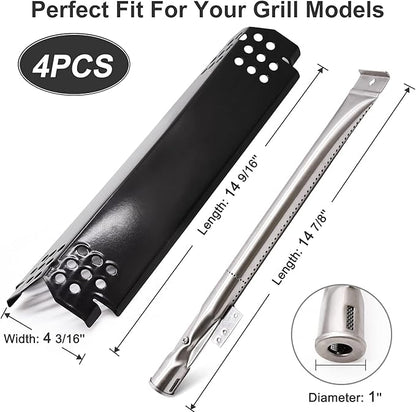 Grill Replacement Parts for Nexgrill 4 Burner 720-0830H 720-0783E, Nexgrill 720-0888 720-0888N Gas Grill, Heat Plate Shields, Burners and Ignitors for Home Depot Nexgrill Replacement Parts 4 Burner