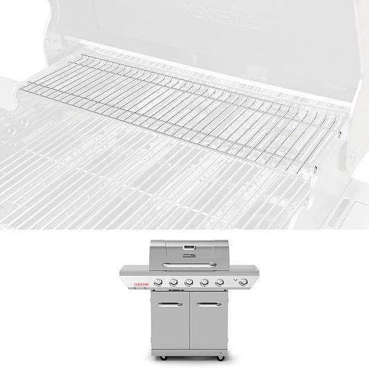 Utheer Stainless Steel Warming Rack for Nexgrill 720-0882A 720-0882 Gas Grill, 28.6" × 7.2" Stainless Steel Upper Warming Rack Replacement for Nexgrill 5 Burner Grill