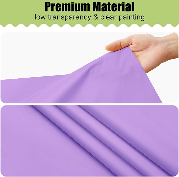 Smiry Disposable Table Cloth - 15 Pack, 54 x 108 Inch Waterproof Rectangle Tablecloths for Parties, Decorative Plastic Table Cover, Leakproof & Sturdy, Lavender