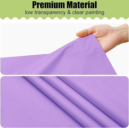 Smiry Disposable Table Cloth - 10 Pack, 54 x 108 Inch Waterproof Rectangle Tablecloths for Parties, Decorative Plastic Table Cover, Leakproof & Sturdy, Lavender