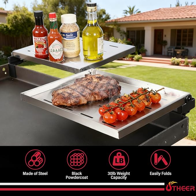 2-Pack Stainless Steel Griddle Warming Rack for Blackstone 28 inch griddles, Easy-Check Fit Accessory for Outdoor Cooking or Use