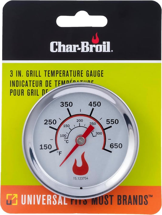 Charbroil Replacement Universal 3” Gas Grill Temperature Gauge - 8966083