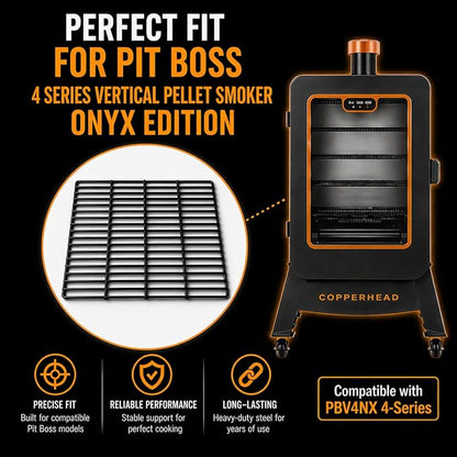 Uniflasy PBV4NX Smoker Racks for Pit Boss 1300 Onyx Vertical Pellet | 19.76 X 12 inch Racks for Pit Boss 4 Series Vertical Pellet Smoker, Cast Iron for Smoking Meat and Outdoor Grilling