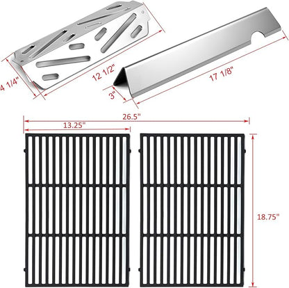Genesis II E-310 Grill Parts for Weber Genesis II GS4 E310 E-315 E-335 Grill Replacement Parts Genesis II/LX 300 LX E-340 S-340 66095 Cooking Grates 66795 Flavorizer Bars 66685 Heat Deflector Grids