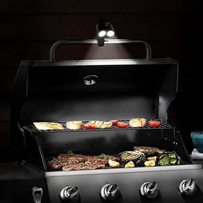 High Brightness Outdoor Grills Light Featuring 10 Bulbs and Degree Rotation for Clear Food Visibility During Night