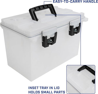 Sheffield XL Ammo Box Made in USA, Stackable Lockable Ammo Storage Box | 2 Pack Lockable Storage Box, Water and Dust Resistant Dry Box, Secures Hunting Gear, Gun Accessories, Supplies, and Bullets
