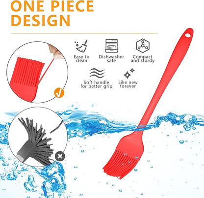 Basting Brush For Cooking, Pastry Brush For Baking, One Pieces Design, Dishwasher Safe, Heat resistant silicone basting brush, Cooking Brush For Oil and Sauce