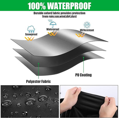 Outdoor Table Cover 42 Inch, Waterproof Patio Prep Table Covers, Outdoor Rectangle Bar Table Cover for Outdoor Furniture - 42 x 22 x 35 Inch